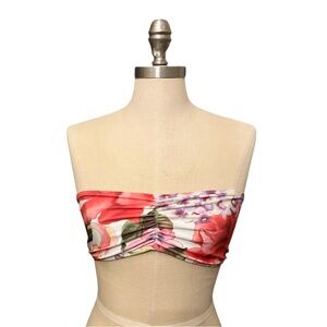 American Apparel Floral Bandeau Bikini Top